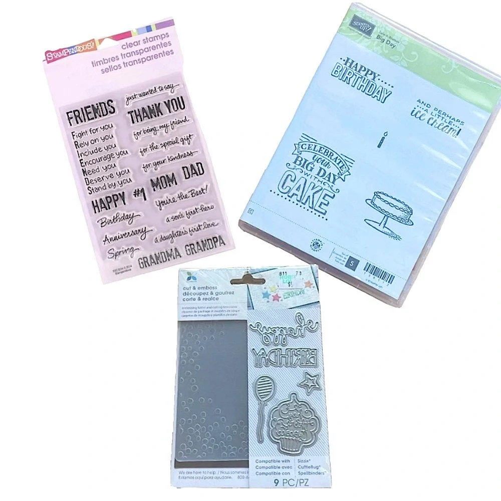 Birthday Celebrations Craft Bundle (3) Stamps Dies Embossing Stampin Up Momenta